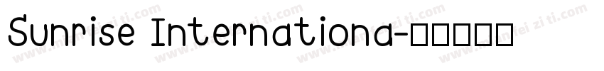 Sunrise Internationa字体转换